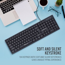 Alcatroz XPLORER C3600 Silent Black Wired Keyboard & Mouse Combo (Boxed) — Buy in Cyprus with Fast Delivery
