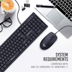 Buy Alcatroz Keyboard & Mouse Wired Combo XPLORER - C3600 - Silent Black in Cyprus, Nicosia, Limassol, Larnaka, Pafos