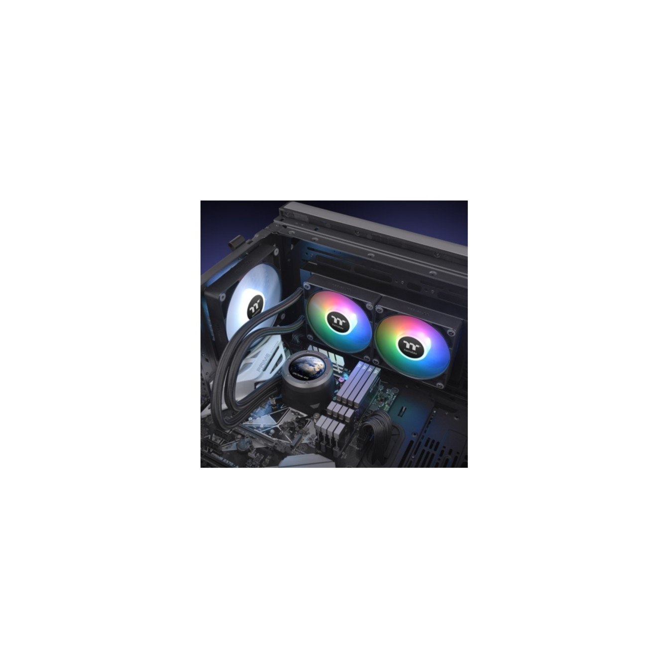Thermaltake TH240 Ultra ARGB Sync AIO Liquid Cooler - CL-W383-PL12SW-A - 240mm, 2x120mm ARGB Fans, Black