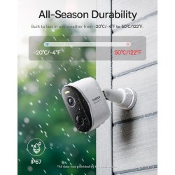 Buy Baseus Security Outdoor Camera - N1 Plus - 2K 2-Cam Kit White in Cyprus, Nicosia, Limassol, Larnaka, Pafos