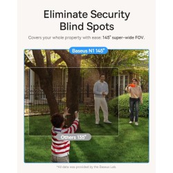 Buy Baseus Security Outdoor Camera - N1 Plus - 2K 2-Cam Kit White in Cyprus, Nicosia, Limassol, Larnaka, Pafos