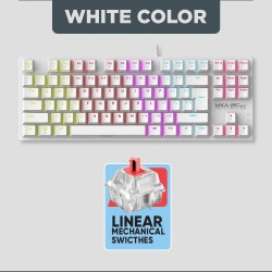 Armaggeddon MKA-2C NEO White 87-Key Linear Red Mechanical Gaming Keyboard (Boxed) — Buy in Cyprus with Fast Delivery