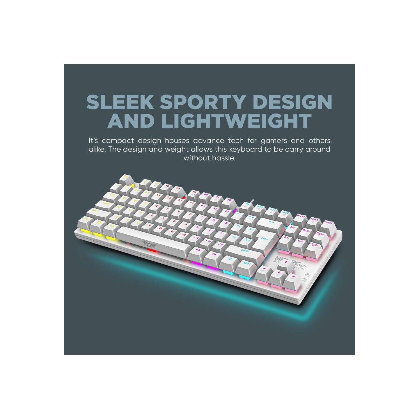 Armaggeddon MKA-2C NEO White 87-Key Linear Red Mechanical Gaming Keyboard (Boxed) — Buy in Cyprus with Fast Delivery