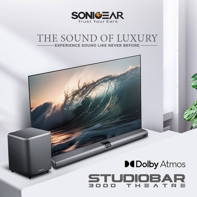 Buy SonicGear Soundbar - STUDIOBAR 3000 - Dolby Atmos 700W 5.1.2 Soundbar Incl 2... in Cyprus, Nicosia, Limassol, Larnaka, Pafos
