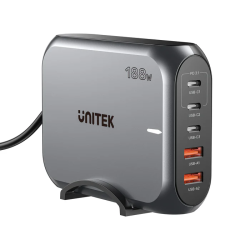 Buy Unitek Charge Desktop 188W 5-Port PD3.1 GaN Station - P1234A - 140W (UK) in Cyprus, Nicosia, Limassol, Larnaka, Pafos
