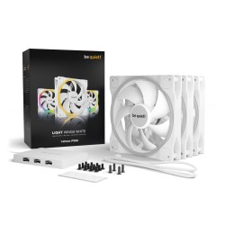 Buy Be Quiet Light Wings 140mm PWM - 3-Pack White ARGB Fans, 4-pin PWM, 1500 RPM in Cyprus, Nicosia, Limassol, Larnaka, Pafos