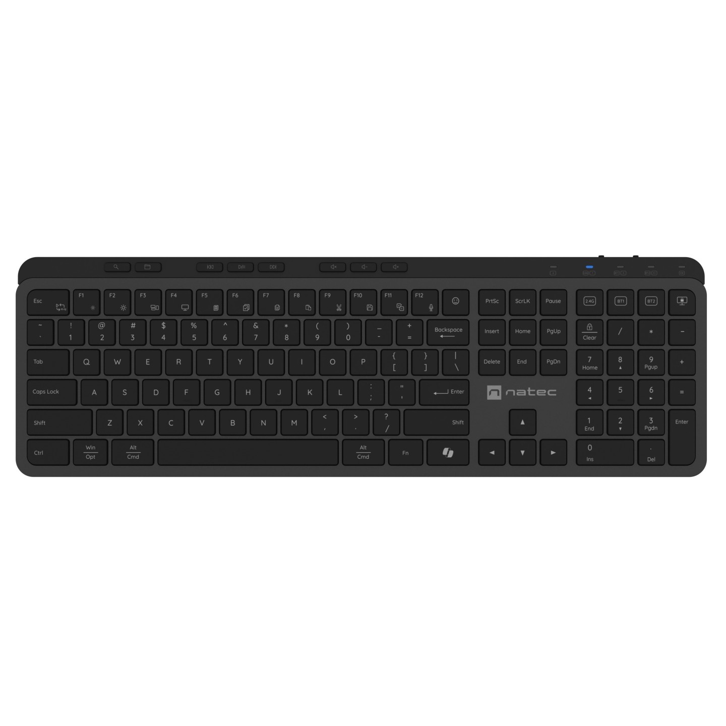 Natec MEDUSA Slim Wireless Keyboard BT & 2.4GHz X-Scissors NKL-2316 (Boxed) — Buy in Cyprus with Fast Delivery