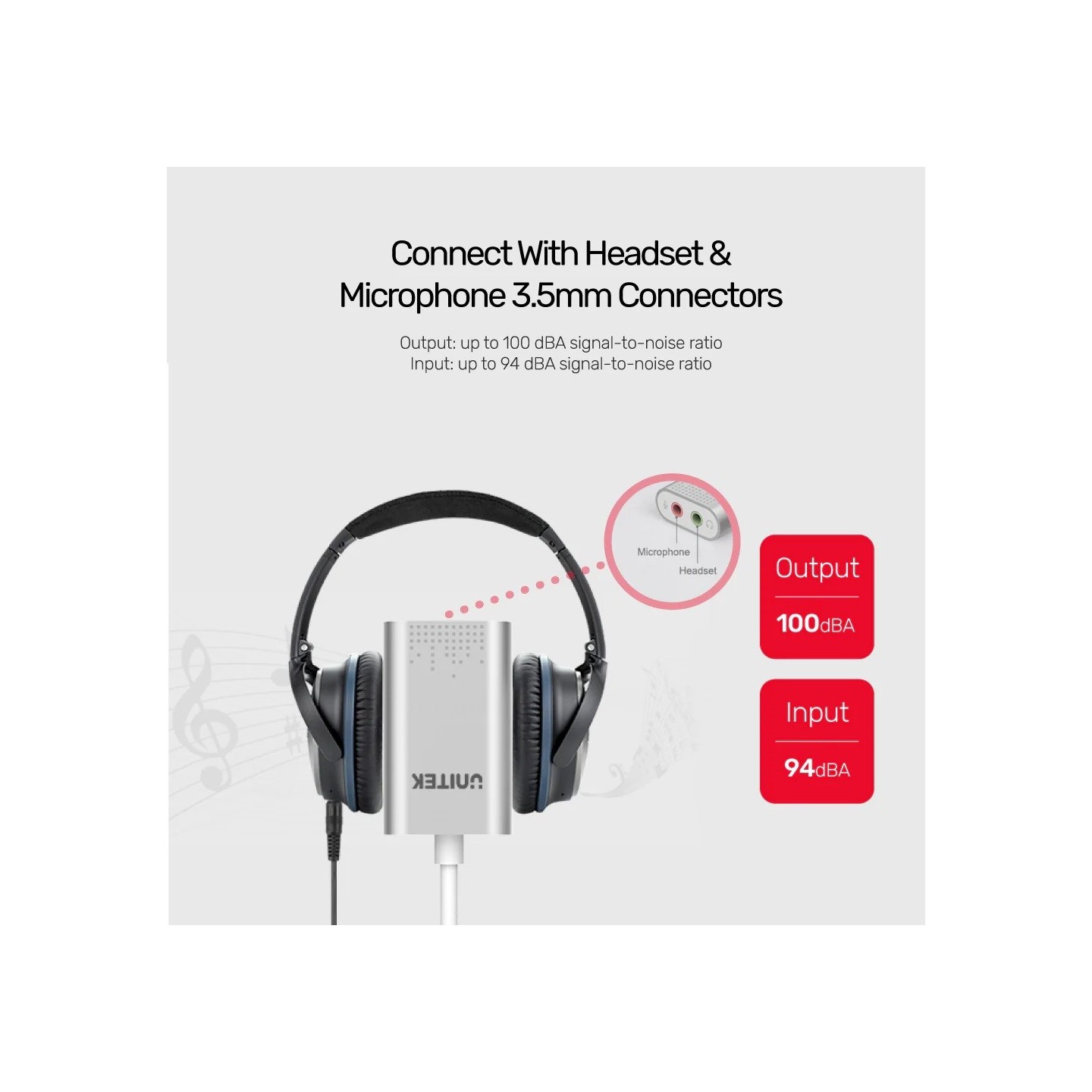 Unitek External USB Soundcard - Y-247A - USB-A to Stereo Audio Headset and Microphone — Buy in Cyprus with Fast Delivery