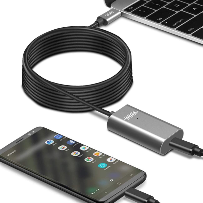 Buy Unitek U305A USB3.1 USB-C Male to USB-C Female Active Extension Cable 5m in Cyprus, Nicosia, Limassol, Larnaka, Pafos