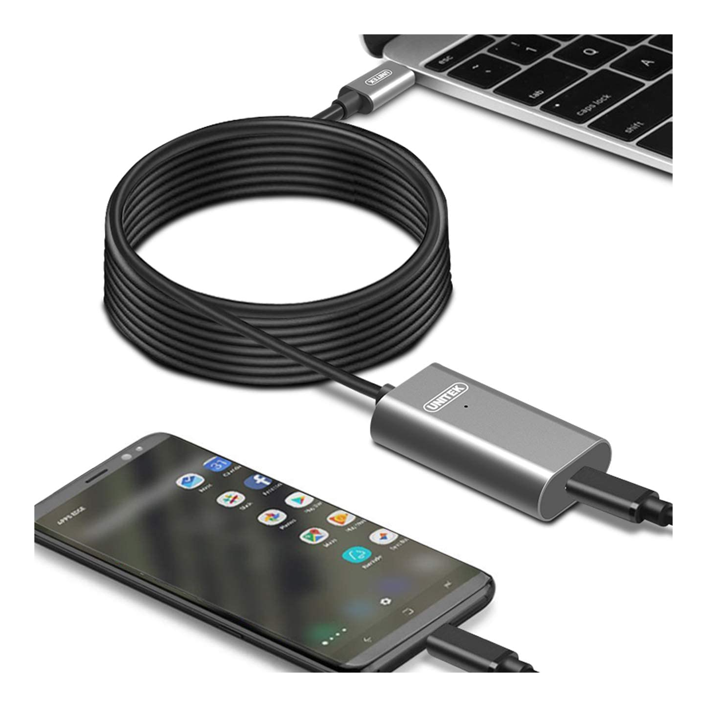 Unitek U305A USB3.1 USB-C Male to USB-C Female Active Extension Cable 5m — Buy in Cyprus with Fast Delivery