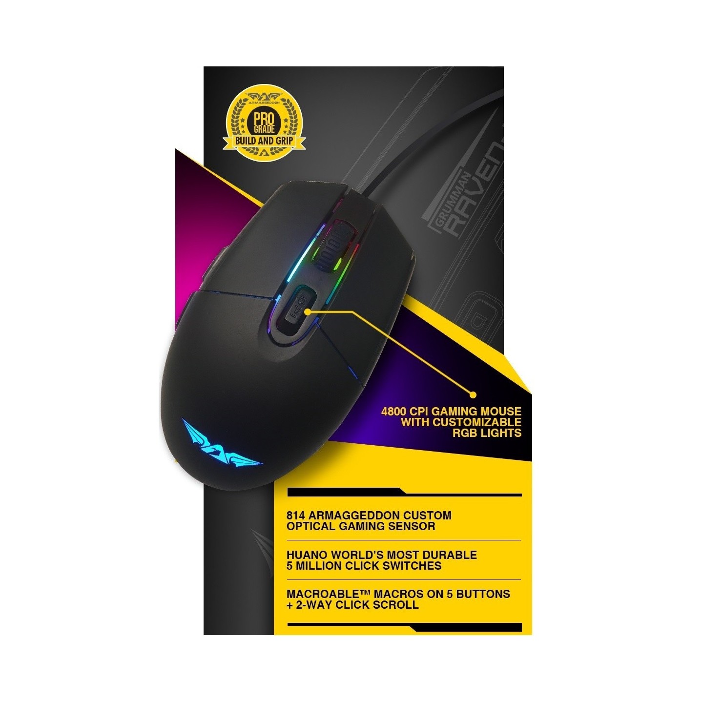 Armaggeddon Raven 3 Pro-Gaming Mouse with Free Mousepad (Boxed) — Buy in Cyprus with Fast Delivery