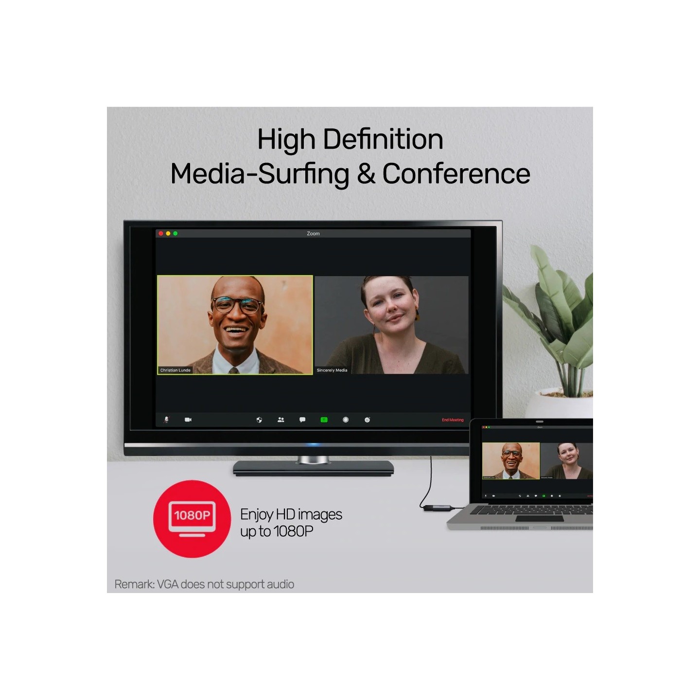 Unitek Converter USB-C to VGA - V1413A - Aluminium Braided — Buy in Cyprus with Fast Delivery