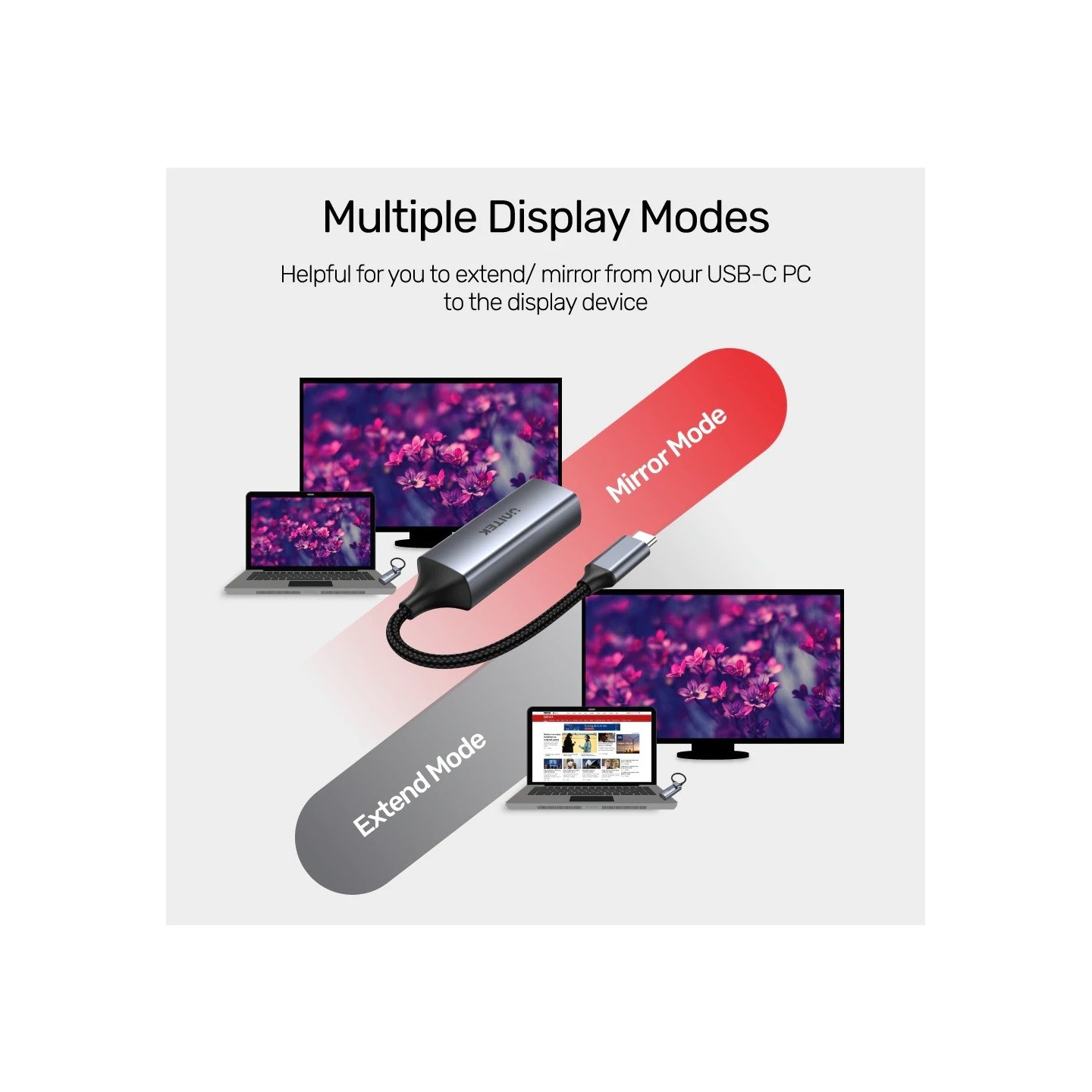 Unitek Converter USB-C to VGA - V1413A - Aluminium Braided — Buy in Cyprus with Fast Delivery