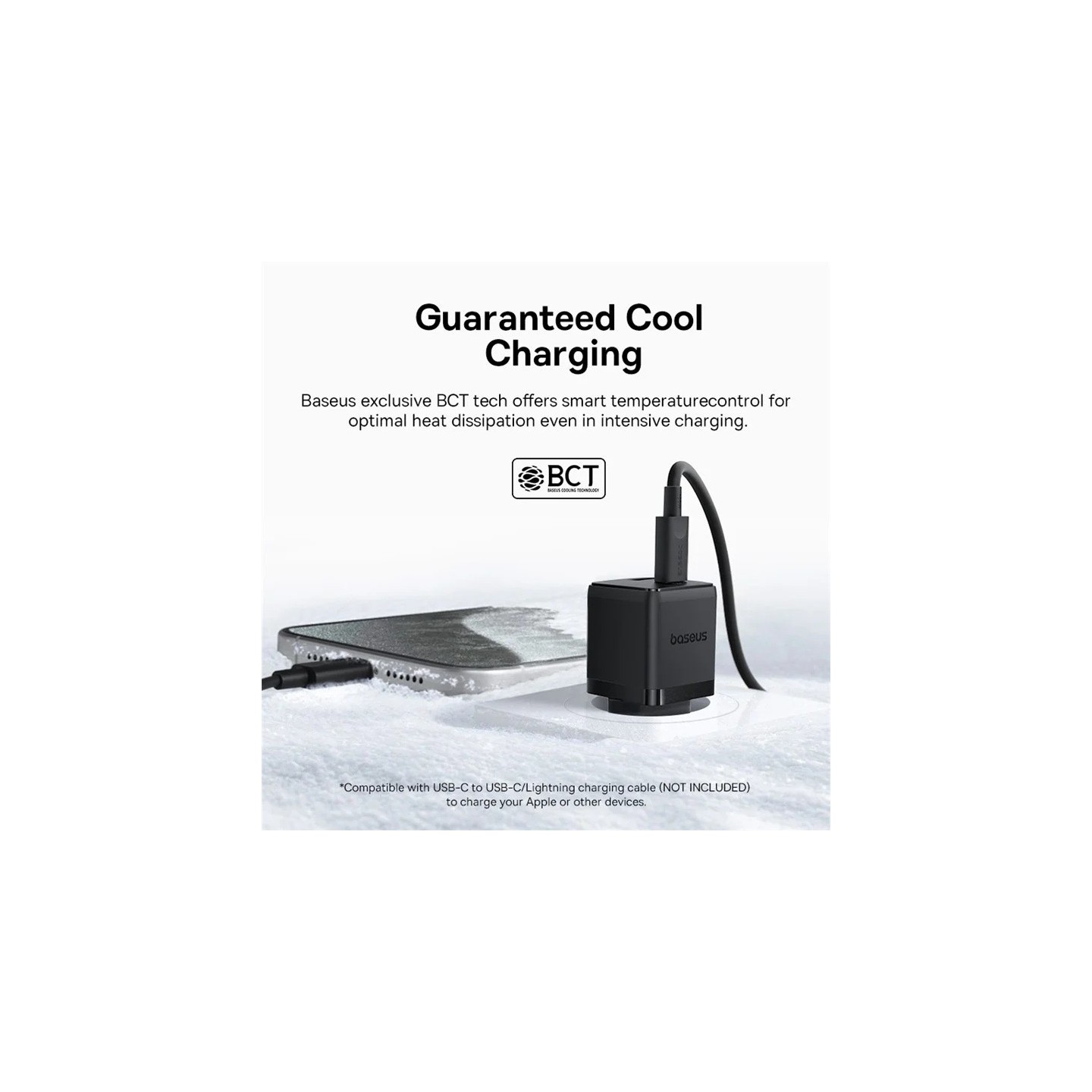 Baseus Charger Wall 20W USB-C USB-A PALM Series EU Black - 20W, USB-C, USB-A, PALM Series, EU, Black