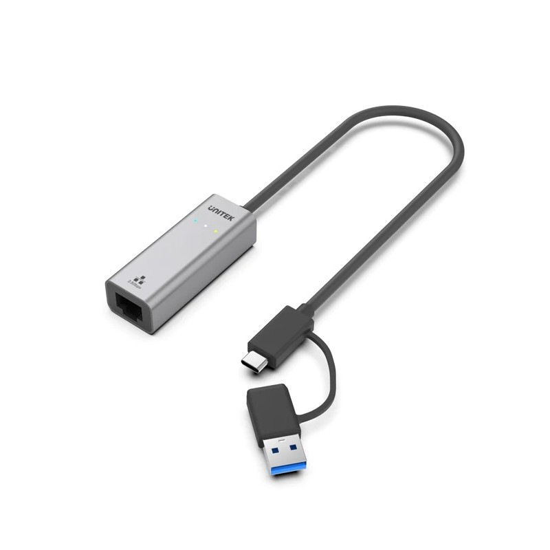 Buy Unitek Converter - U1313C - USB-C to LAN 2.5Gb Ethernet+USB-A in Cyprus, Nicosia, Limassol, Larnaka, Pafos