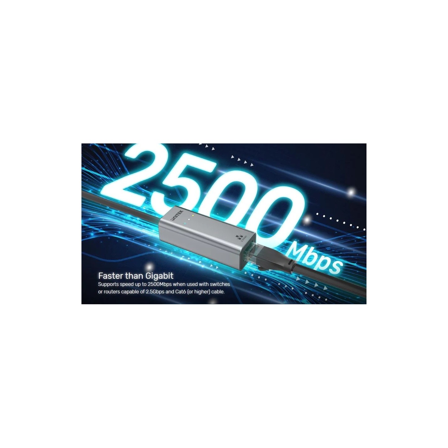 Unitek Converter - U1313C - USB-C to LAN 2.5Gb Ethernet+USB-A — Buy in Cyprus with Fast Delivery