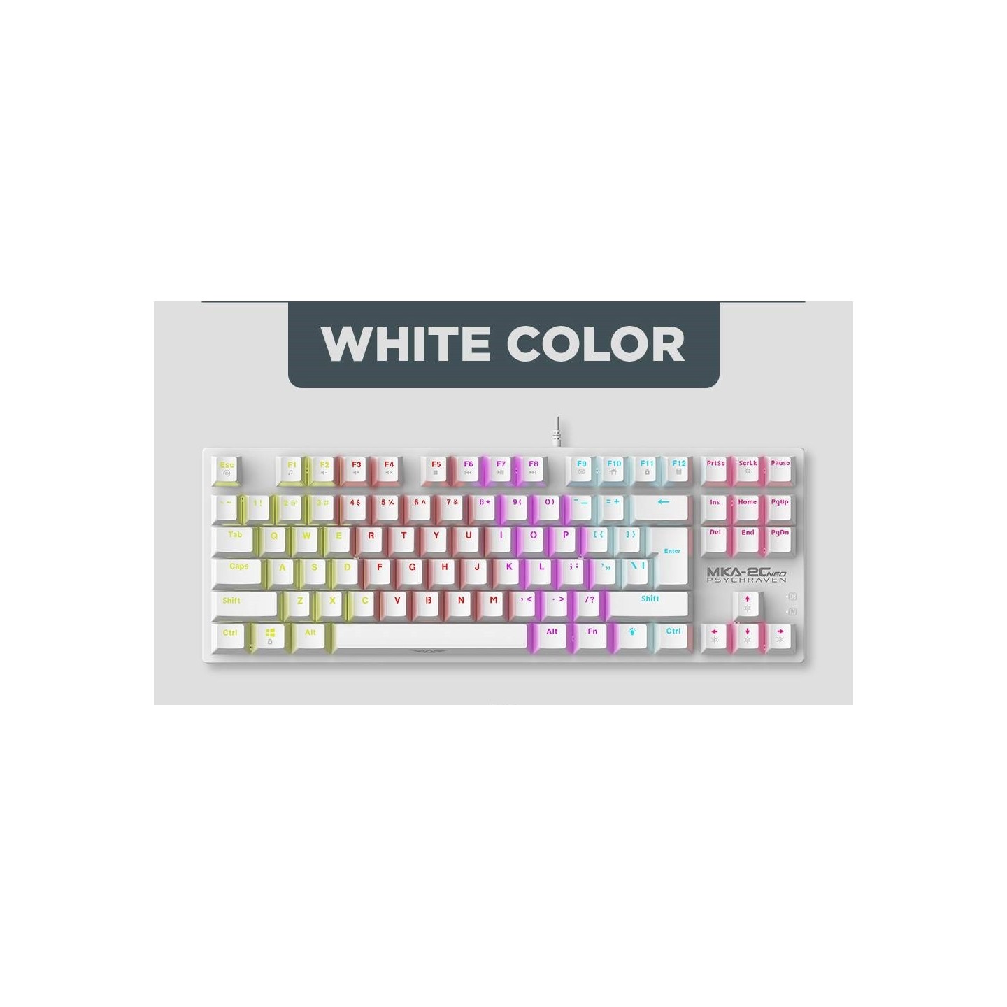 Armaggeddon Neo White MKA-2C 87-Key Brown Mechanical Gaming Keyboard (Boxed) — Buy in Cyprus with Fast Delivery