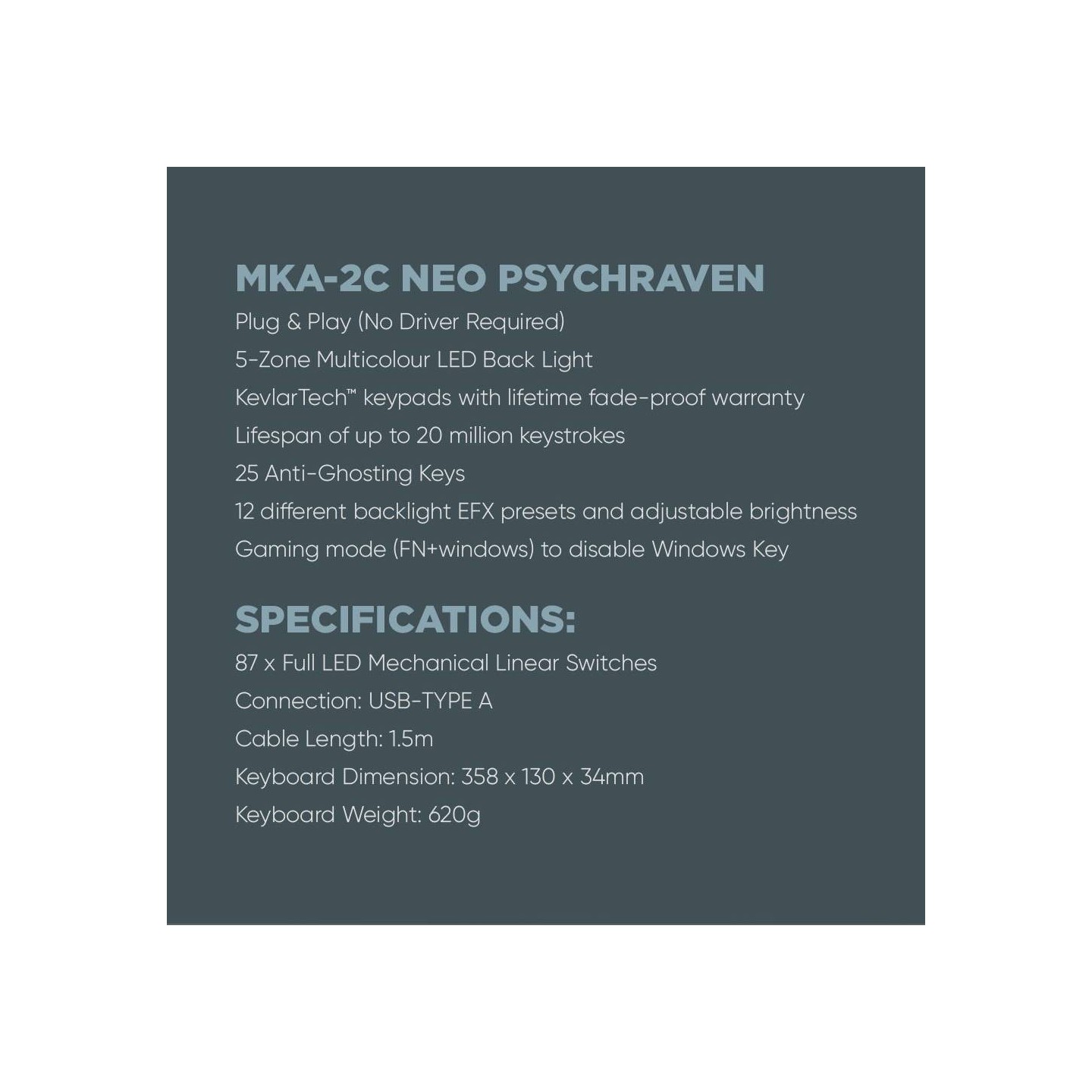 Armaggeddon Neo White MKA-2C 87-Key Brown Mechanical Gaming Keyboard (Boxed) — Buy in Cyprus with Fast Delivery