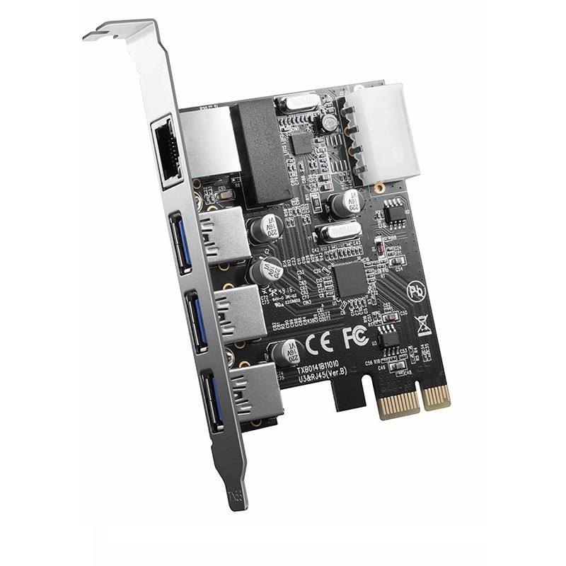 Buy Orico PCI Express Card - PNU-3A1R - 3x USB 3.0 1x Gigabit LAN in Cyprus, Nicosia, Limassol, Larnaka, Pafos