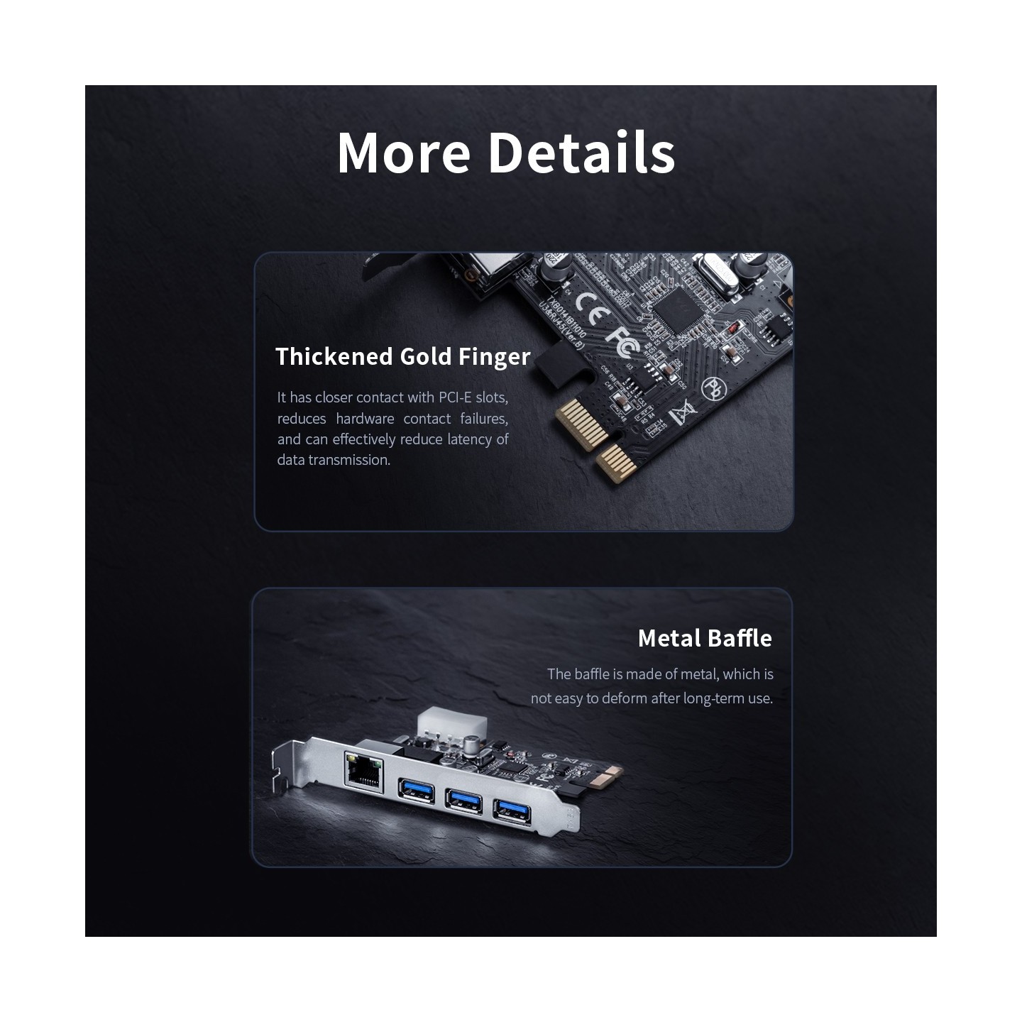 Orico PCI Express Card - PNU-3A1R - 3x USB 3.0 1x Gigabit LAN — Buy in Cyprus with Fast Delivery