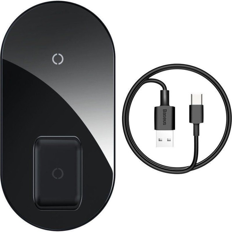 Buy Baseus Simple 2in1 QI Wireless Charger 18W Black in Cyprus, Nicosia, Limassol, Larnaka, Pafos