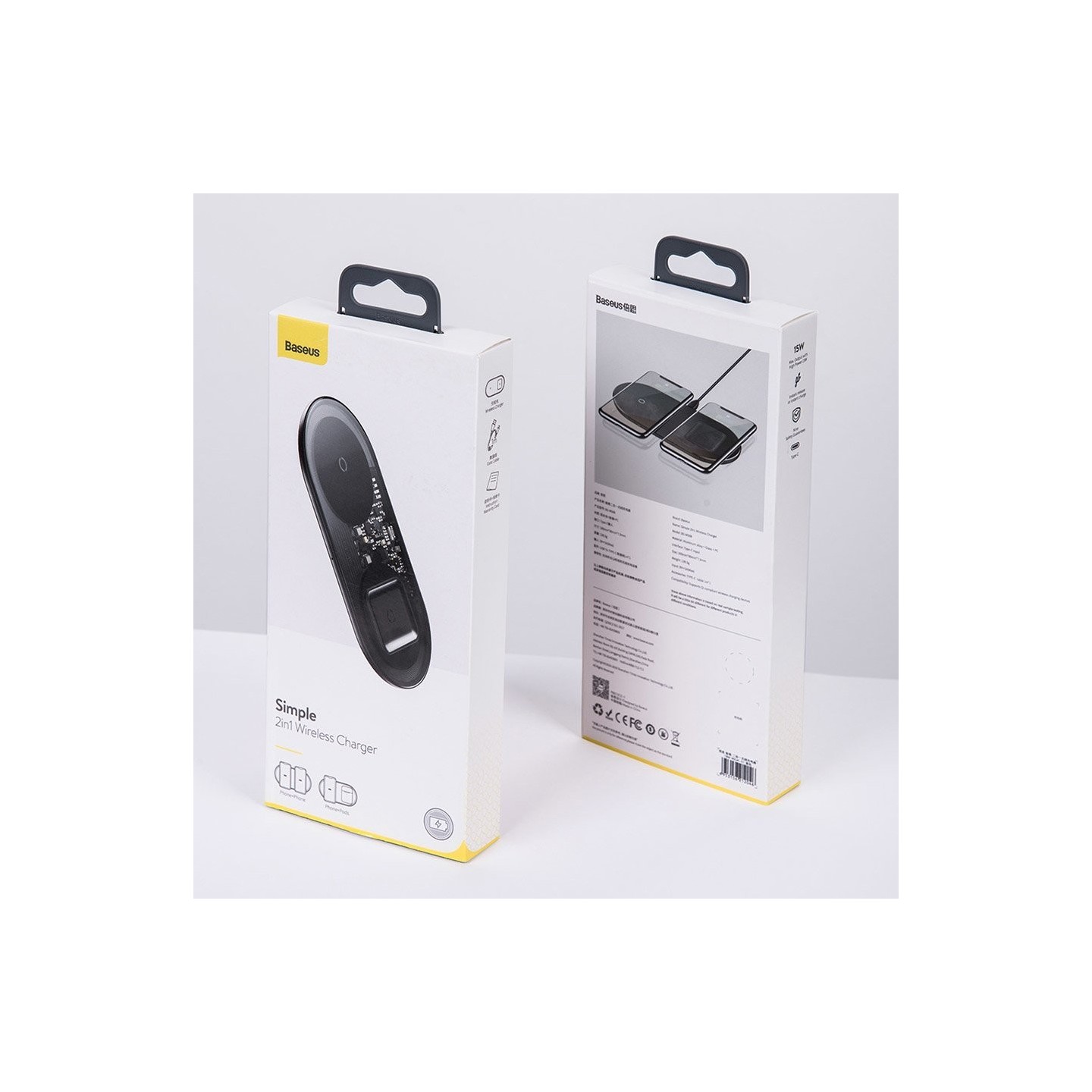 Baseus Simple 2in1 QI Wireless Charger 18W Black — Buy in Cyprus with Fast Delivery