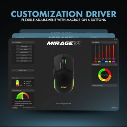 Armaggeddon Mirage VI Wired+2.4G+BT Recharge 10000CPI Gaming Mouse White (Boxed) — Buy in Cyprus with Fast Delivery