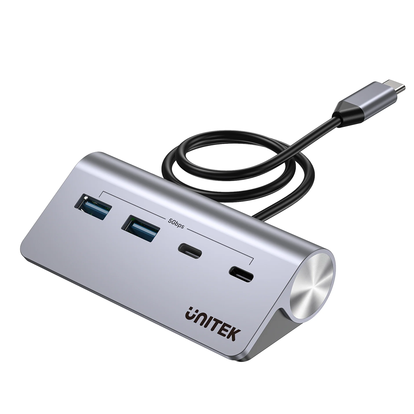 Unitek uHUB Q4 4-in-1 USB-C Hub 5Gbps - 2xUSB-A 2xUSB-C Ports — Armenius Store Cyprus