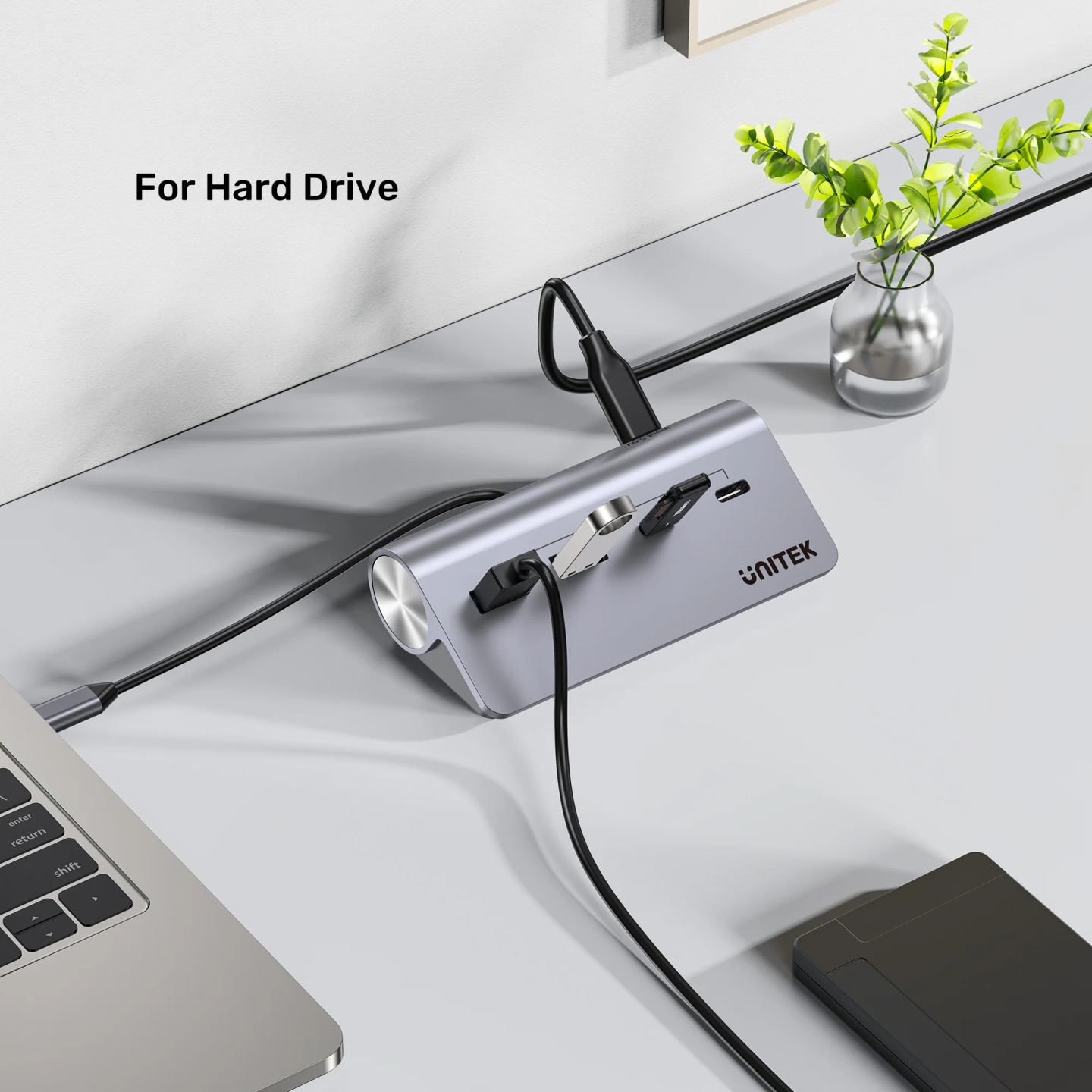 Unitek USB-C Hub - H1337A - 2xUSB-A 2xUSB-C 5Gbps & USB-C Power Port — Buy in Cyprus with Fast Delivery