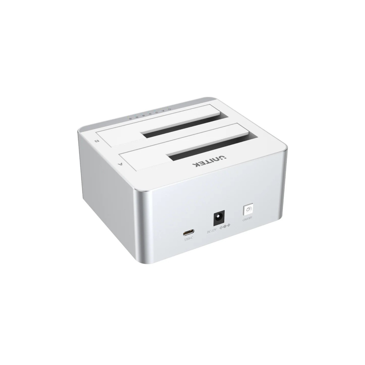 Unitek HDD Docking Station - Y-3027 - USB-C 3.1 10Gbps SATA6G Dual Bay Aluminium (Silver) — Buy in Cyprus with Fast Delivery