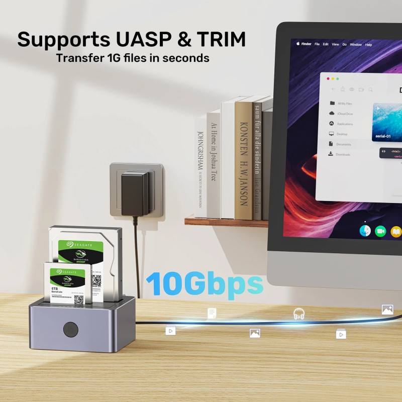 Buy Unitek HDD Docking Station - Y-3027 - USB-C 3.1 10Gbps SATA6G Dual Bay Alumi... in Cyprus, Nicosia, Limassol, Larnaka, Pafos
