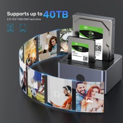 Buy Unitek HDD Docking Station - Y-3027 - USB-C 3.1 10Gbps SATA6G Dual Bay Alumi... in Cyprus, Nicosia, Limassol, Larnaka, Pafos