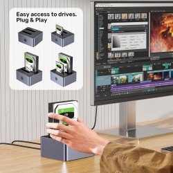 Buy Unitek HDD Docking Station - Y-3027 - USB-C 3.1 10Gbps SATA6G Dual Bay Alumi... in Cyprus, Nicosia, Limassol, Larnaka, Pafos