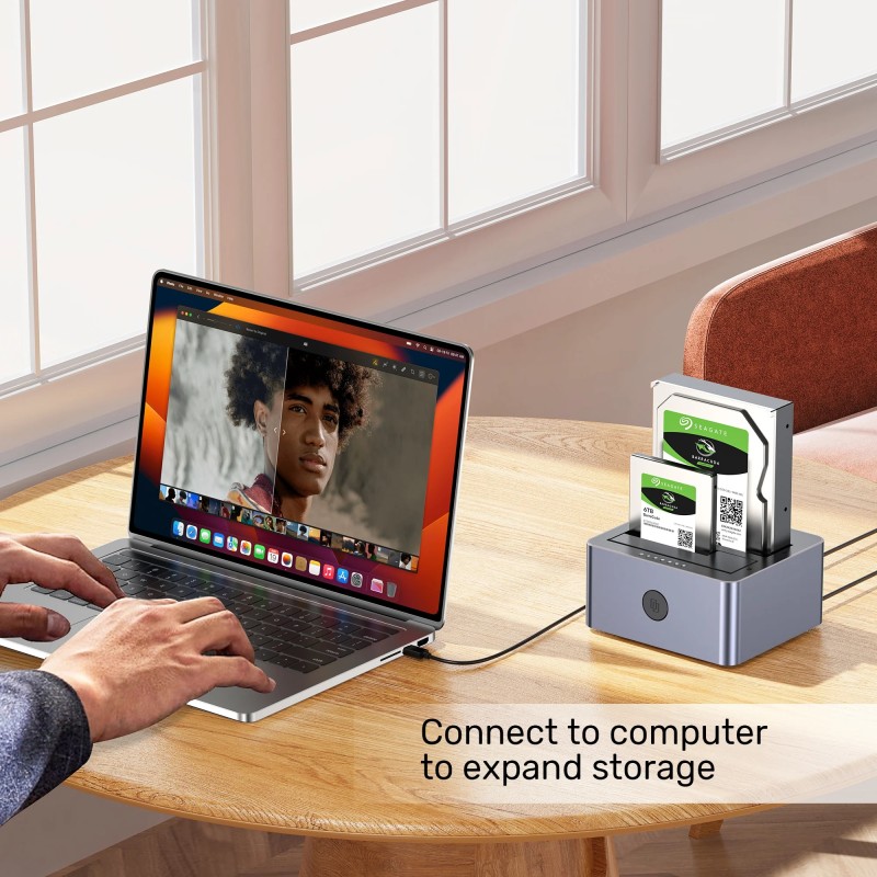 Buy Unitek HDD Docking Station - Y-3027 - USB-C 3.1 10Gbps SATA6G Dual Bay Alumi... in Cyprus, Nicosia, Limassol, Larnaka, Pafos