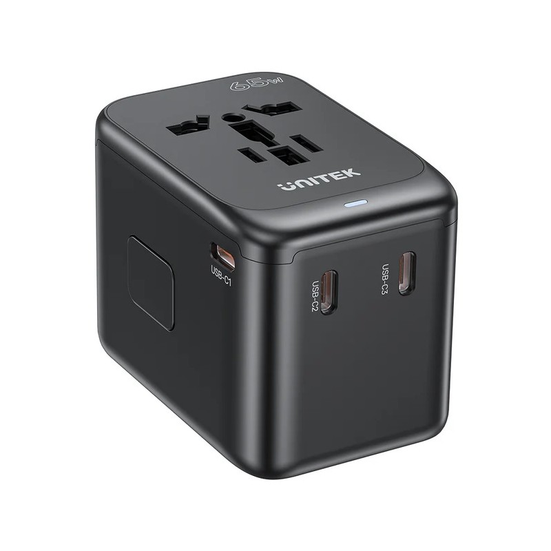 Buy Unitek Charge Wall 65W Travel Adapter 3xUSBC+USBA Black - P1122A - 65W, Trav... in Cyprus, Nicosia, Limassol, Larnaka, Pafos