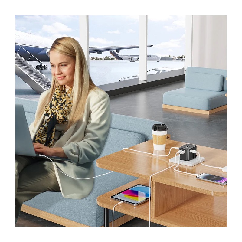 Buy Unitek Charge Wall 65W Travel Adapter 3xUSBC+USBA Black - P1122A - 65W, Trav... in Cyprus, Nicosia, Limassol, Larnaka, Pafos