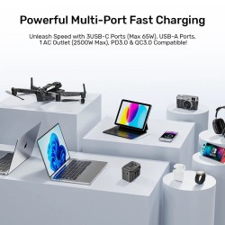 Buy Unitek Charge Wall 65W Travel Adapter 3xUSBC+USBA Black - P1122A - 65W, Trav... in Cyprus, Nicosia, Limassol, Larnaka, Pafos