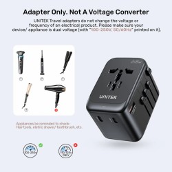 Buy Unitek Charge Wall 65W Travel Adapter 3xUSBC+USBA Black - P1122A - 65W, Trav... in Cyprus, Nicosia, Limassol, Larnaka, Pafos