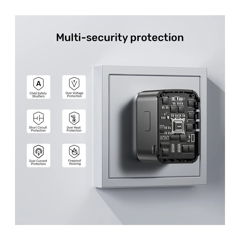 Buy Unitek Charge Wall 65W Travel Adapter 3xUSBC+USBA Black - P1122A - 65W, Trav... in Cyprus, Nicosia, Limassol, Larnaka, Pafos