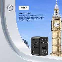 Buy Unitek Charge Wall 65W Travel Adapter 3xUSBC+USBA Black - P1122A - 65W, Trav... in Cyprus, Nicosia, Limassol, Larnaka, Pafos