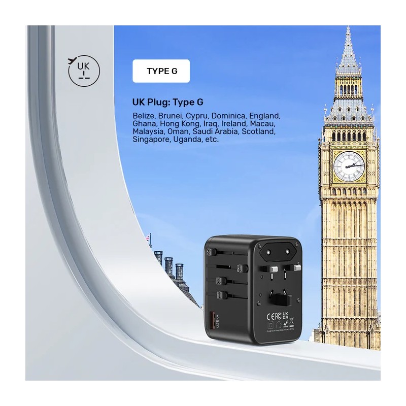 Buy Unitek Charge Wall 65W Travel Adapter 3xUSBC+USBA Black - P1122A - 65W, Trav... in Cyprus, Nicosia, Limassol, Larnaka, Pafos
