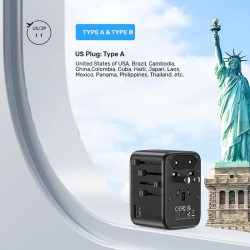 Buy Unitek Charge Wall 65W Travel Adapter 3xUSBC+USBA Black - P1122A - 65W, Trav... in Cyprus, Nicosia, Limassol, Larnaka, Pafos