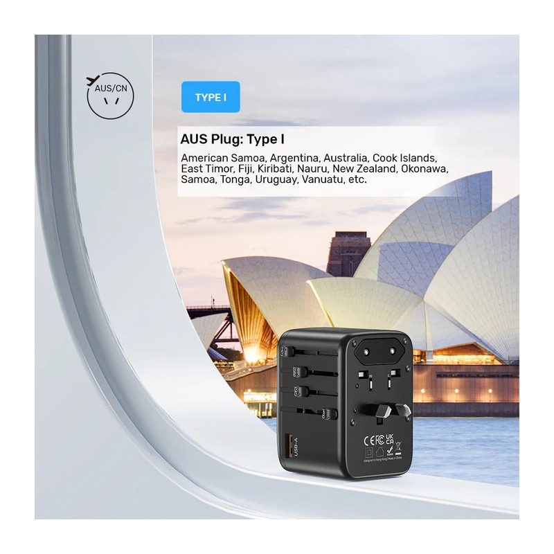 Buy Unitek Charge Wall 65W Travel Adapter 3xUSBC+USBA Black - P1122A - 65W, Trav... in Cyprus, Nicosia, Limassol, Larnaka, Pafos