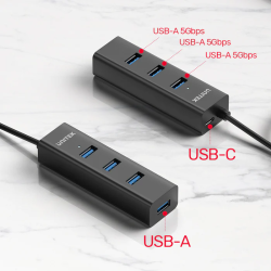 Buy Unitek - Y-3089 - 4x USB-A 3.0 Ports & 1x USB-C Power Port with 1.2m Cable in Cyprus, Nicosia, Limassol, Larnaka, Pafos