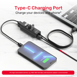 Buy Unitek - Y-3089 - 4x USB-A 3.0 Ports & 1x USB-C Power Port with 1.2m Cable in Cyprus, Nicosia, Limassol, Larnaka, Pafos