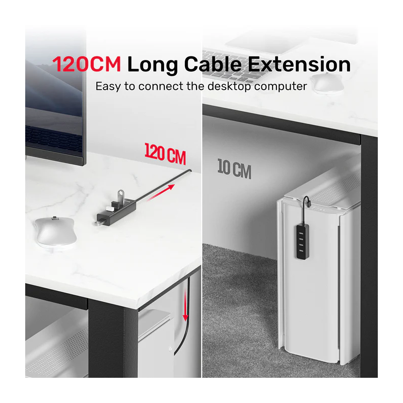 Buy Unitek - Y-3089 - 4x USB-A 3.0 Ports & 1x USB-C Power Port with 1.2m Cable in Cyprus, Nicosia, Limassol, Larnaka, Pafos