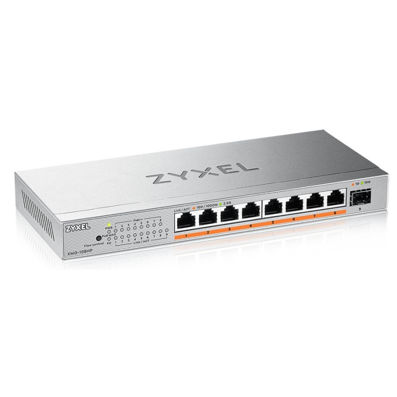 Buy Zyxel Switch PoE Multi-Gig 2.5G 8PoE + 10G SFP+ 100W - XMG-108HP - 2.5G, 8Po... in Cyprus, Nicosia, Limassol, Larnaka, Pafos
