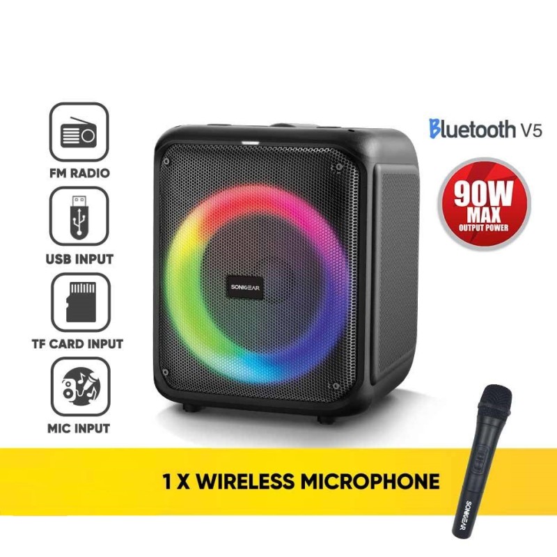 Buy SonicGear Portable Karaoke Speaker - AudioXPro600HD - 90W BT USB FM with 1 W... in Cyprus, Nicosia, Limassol, Larnaka, Pafos
