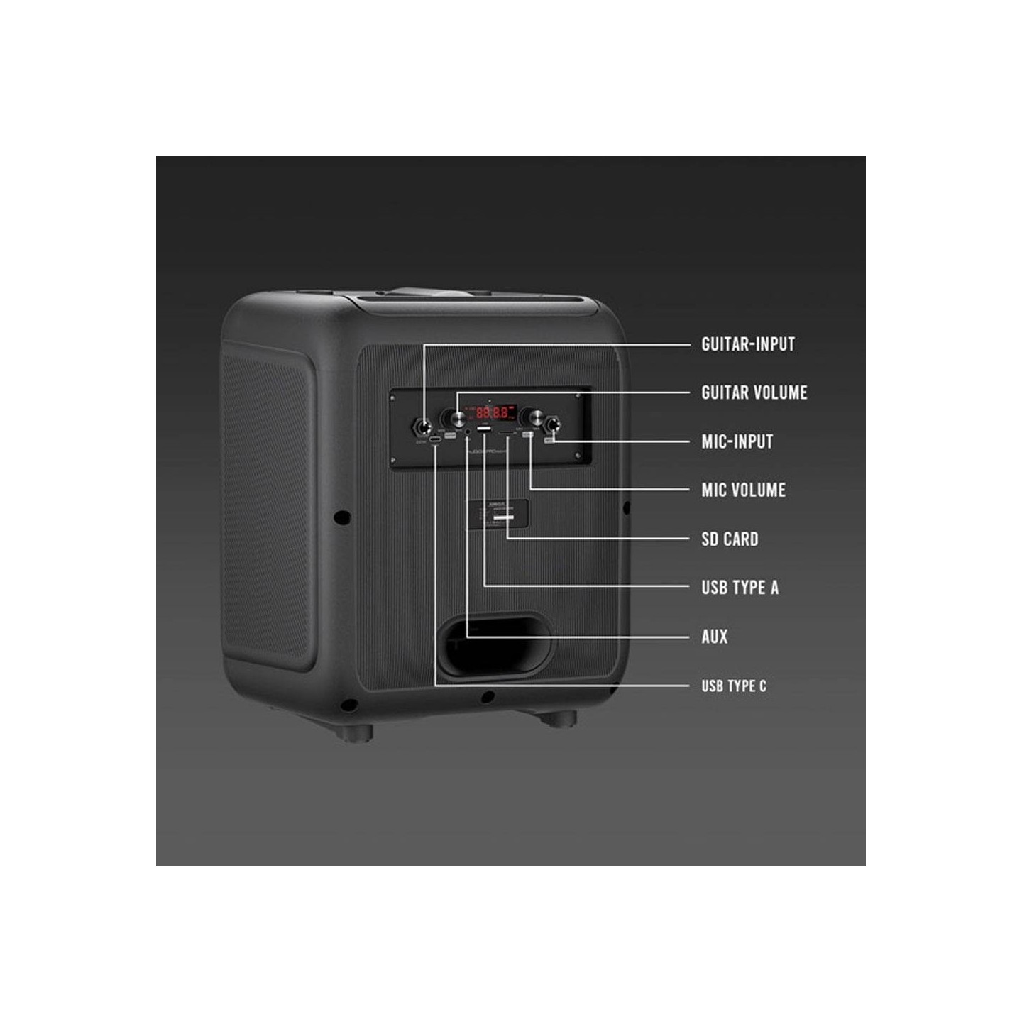 SonicGear Portable Karaoke Speaker - AudioXPro600HD - 90W BT USB FM with 1 Wireless Microphone