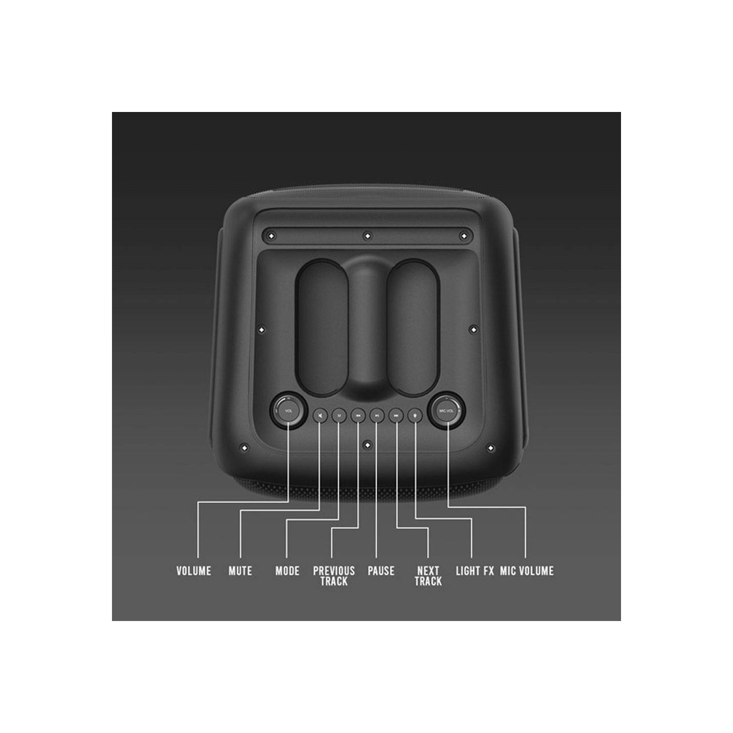 SonicGear Portable Karaoke Speaker - AudioXPro600HD - 90W BT USB FM with 1 Wireless Microphone